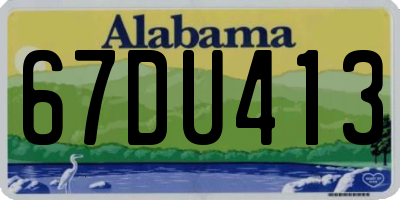 AL license plate 67DU413