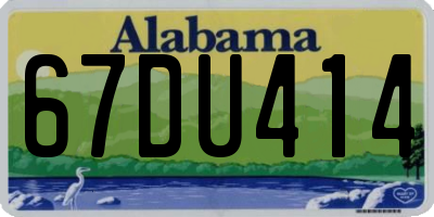 AL license plate 67DU414