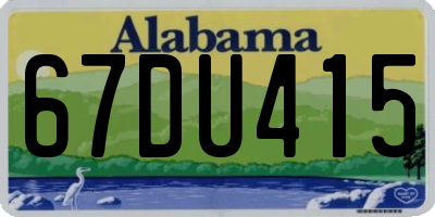 AL license plate 67DU415