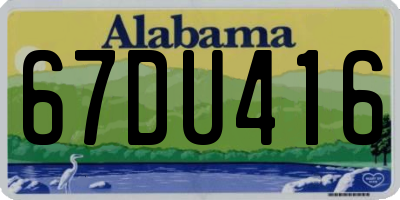 AL license plate 67DU416