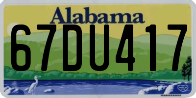 AL license plate 67DU417