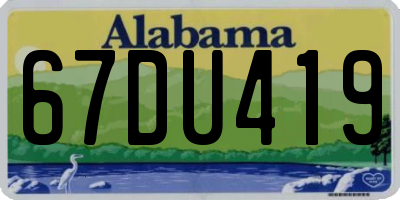 AL license plate 67DU419