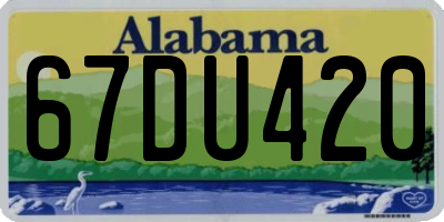 AL license plate 67DU420