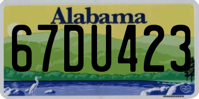 AL license plate 67DU423