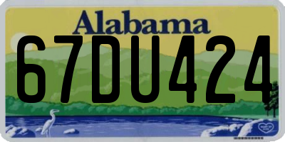 AL license plate 67DU424