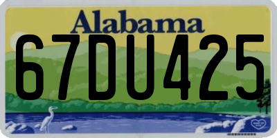 AL license plate 67DU425