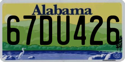 AL license plate 67DU426