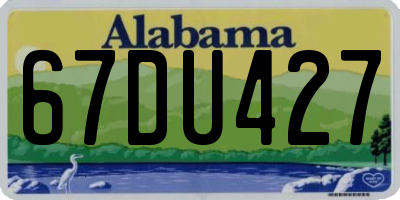 AL license plate 67DU427