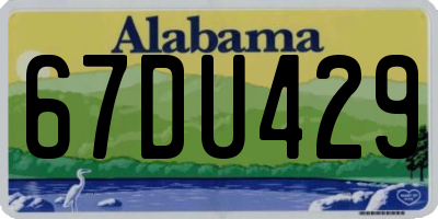 AL license plate 67DU429