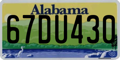 AL license plate 67DU430