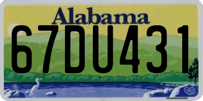 AL license plate 67DU431