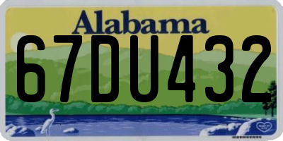 AL license plate 67DU432