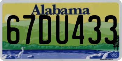 AL license plate 67DU433