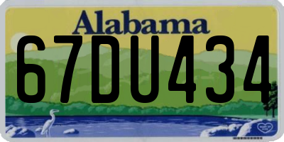 AL license plate 67DU434