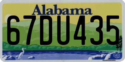 AL license plate 67DU435