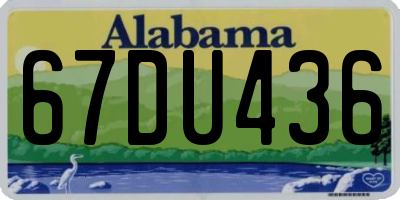 AL license plate 67DU436