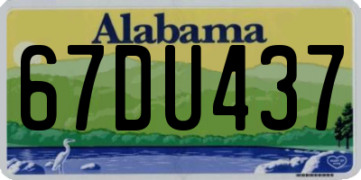 AL license plate 67DU437