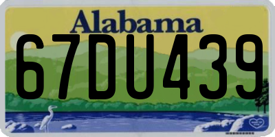 AL license plate 67DU439