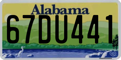 AL license plate 67DU441