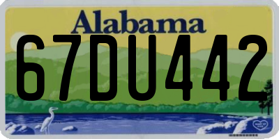 AL license plate 67DU442