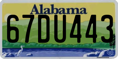 AL license plate 67DU443