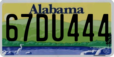 AL license plate 67DU444