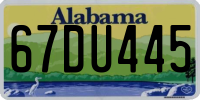 AL license plate 67DU445