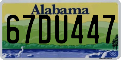 AL license plate 67DU447