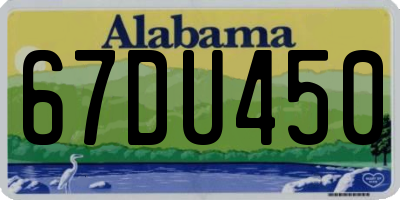 AL license plate 67DU450