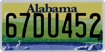 AL license plate 67DU452