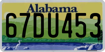 AL license plate 67DU453