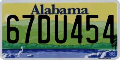 AL license plate 67DU454