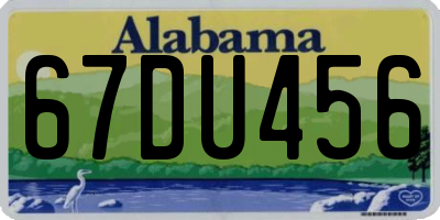 AL license plate 67DU456