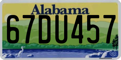 AL license plate 67DU457