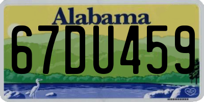 AL license plate 67DU459