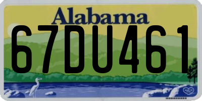 AL license plate 67DU461