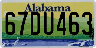 AL license plate 67DU463