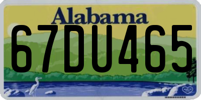 AL license plate 67DU465