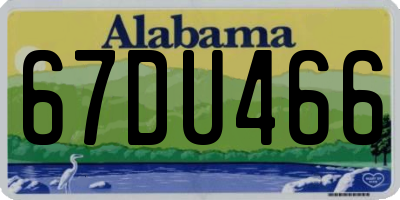 AL license plate 67DU466