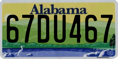 AL license plate 67DU467