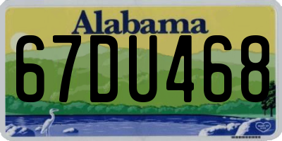 AL license plate 67DU468