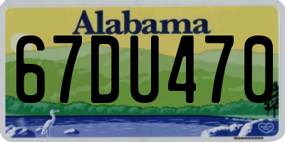 AL license plate 67DU470