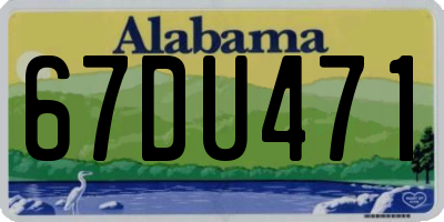 AL license plate 67DU471