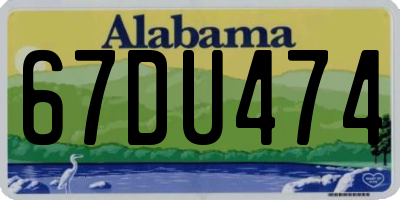 AL license plate 67DU474