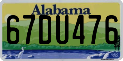 AL license plate 67DU476