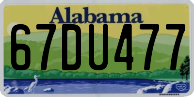 AL license plate 67DU477