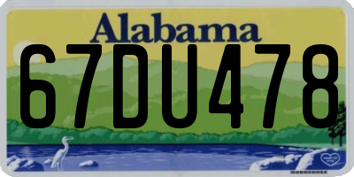 AL license plate 67DU478