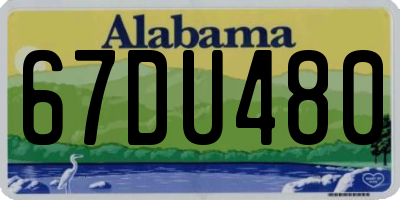 AL license plate 67DU480