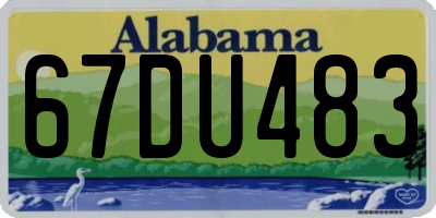 AL license plate 67DU483