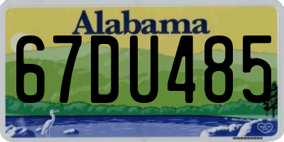 AL license plate 67DU485